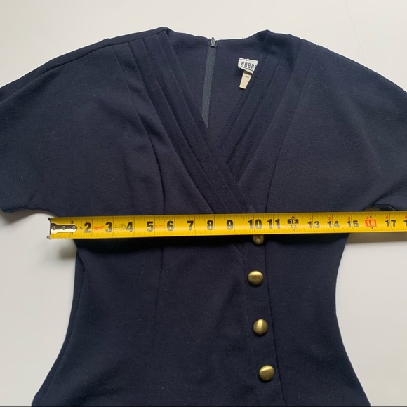 Elegant Black Dress with Gold Button Accents - Picture 9 of 14